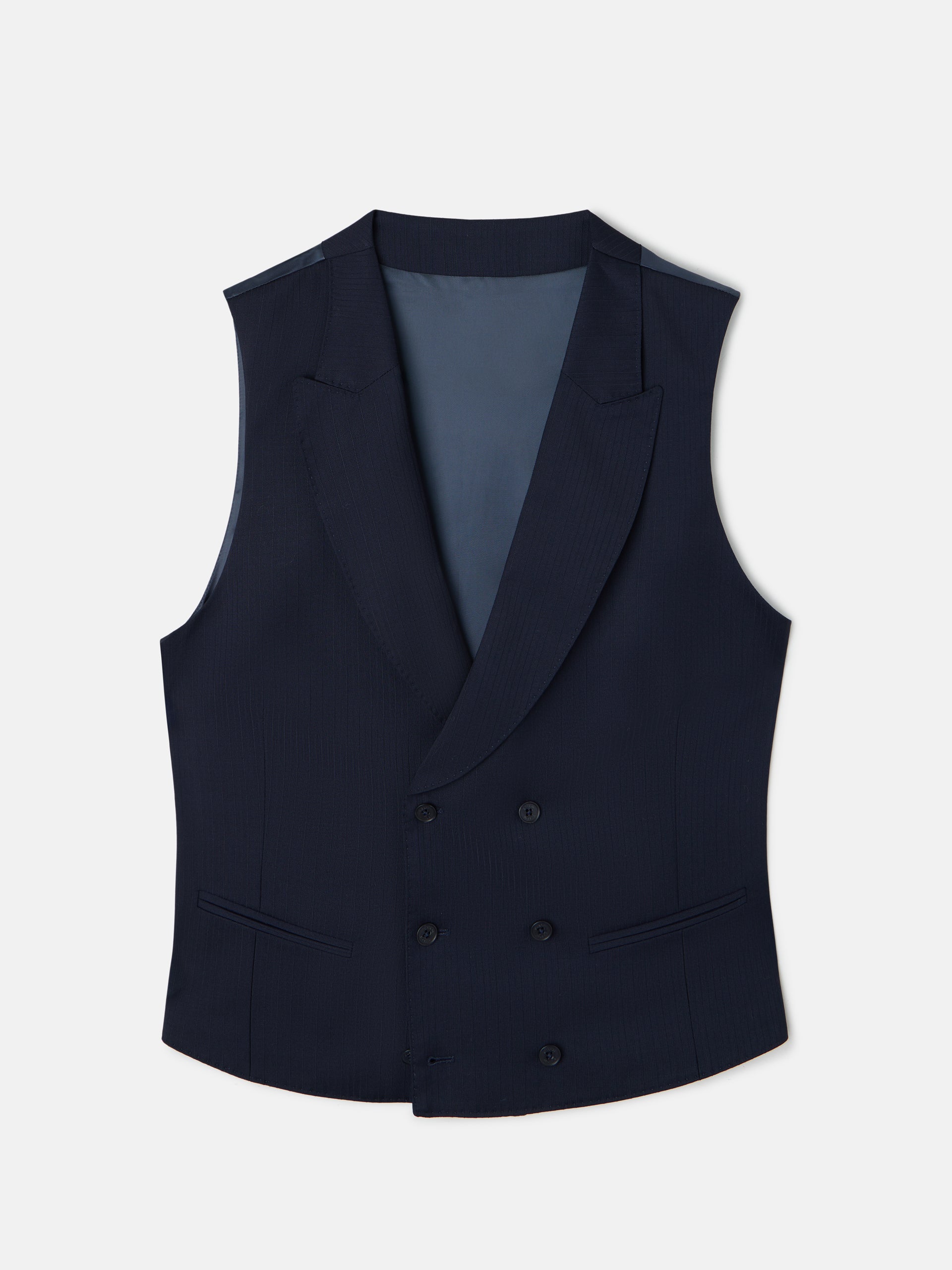 Gilet chaque chevron bleu marine