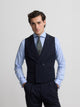 Gilet chaque chevron bleu marine