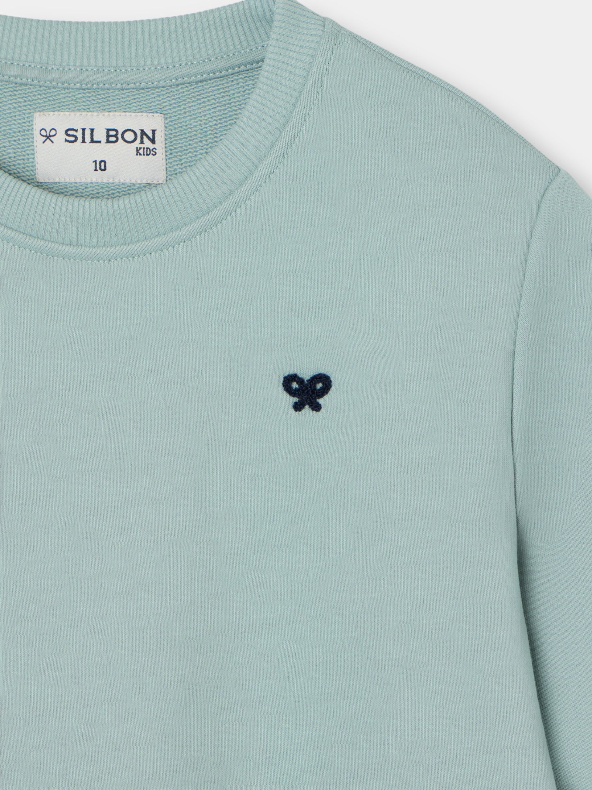 Sudadera kids minilogo verde