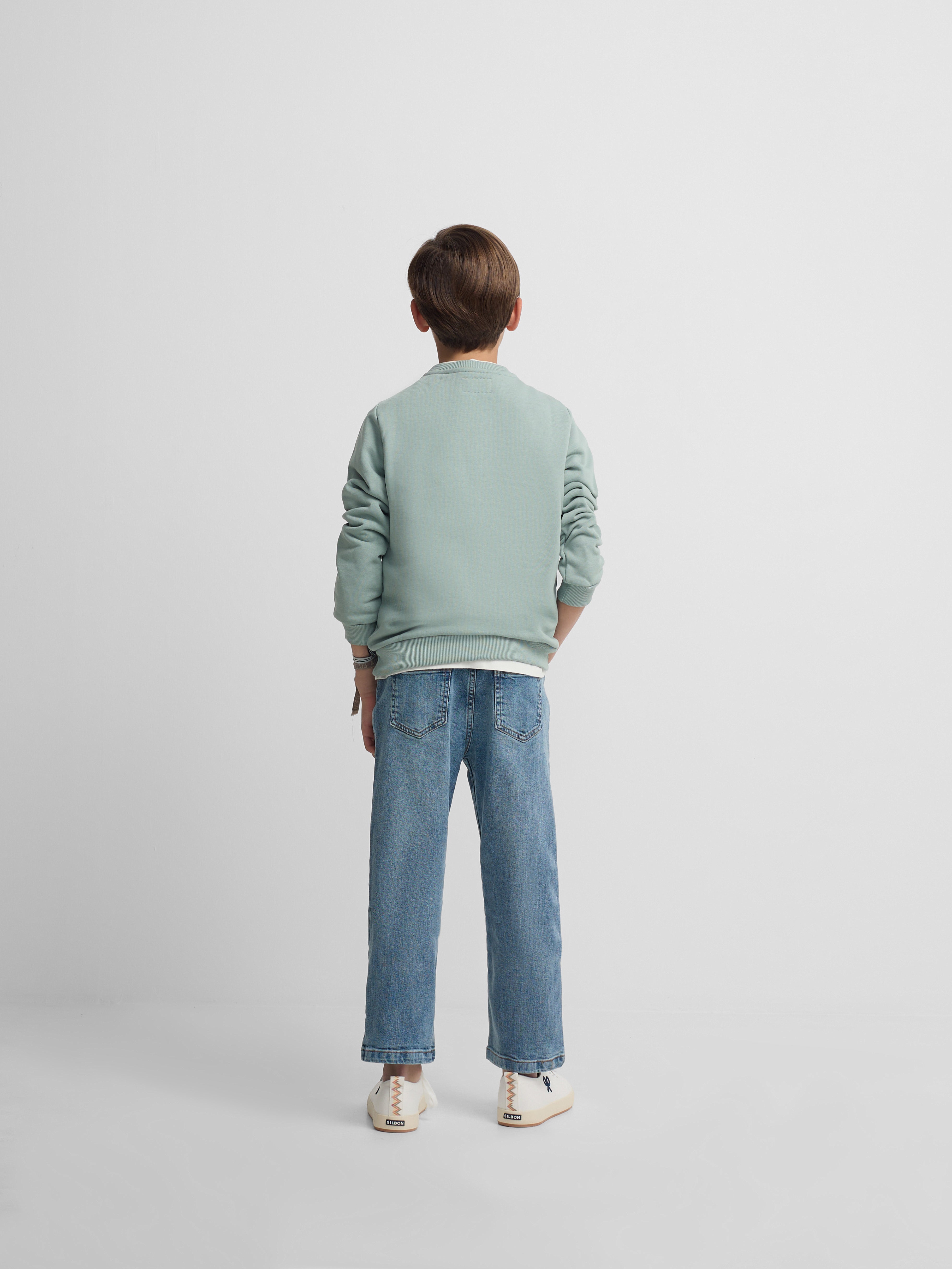 Sudadera kids minilogo verde