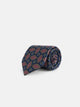 Cravate vintage motif ovale bleu marine