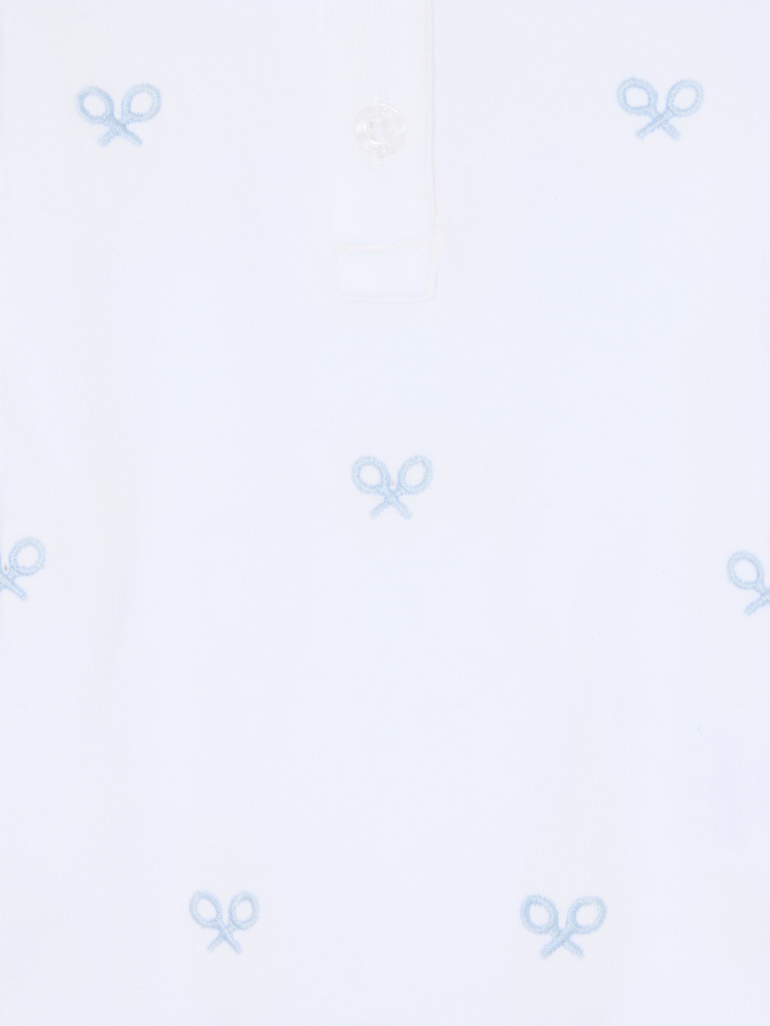 Long-sleeve baby bodysuit with multiracket sky blue