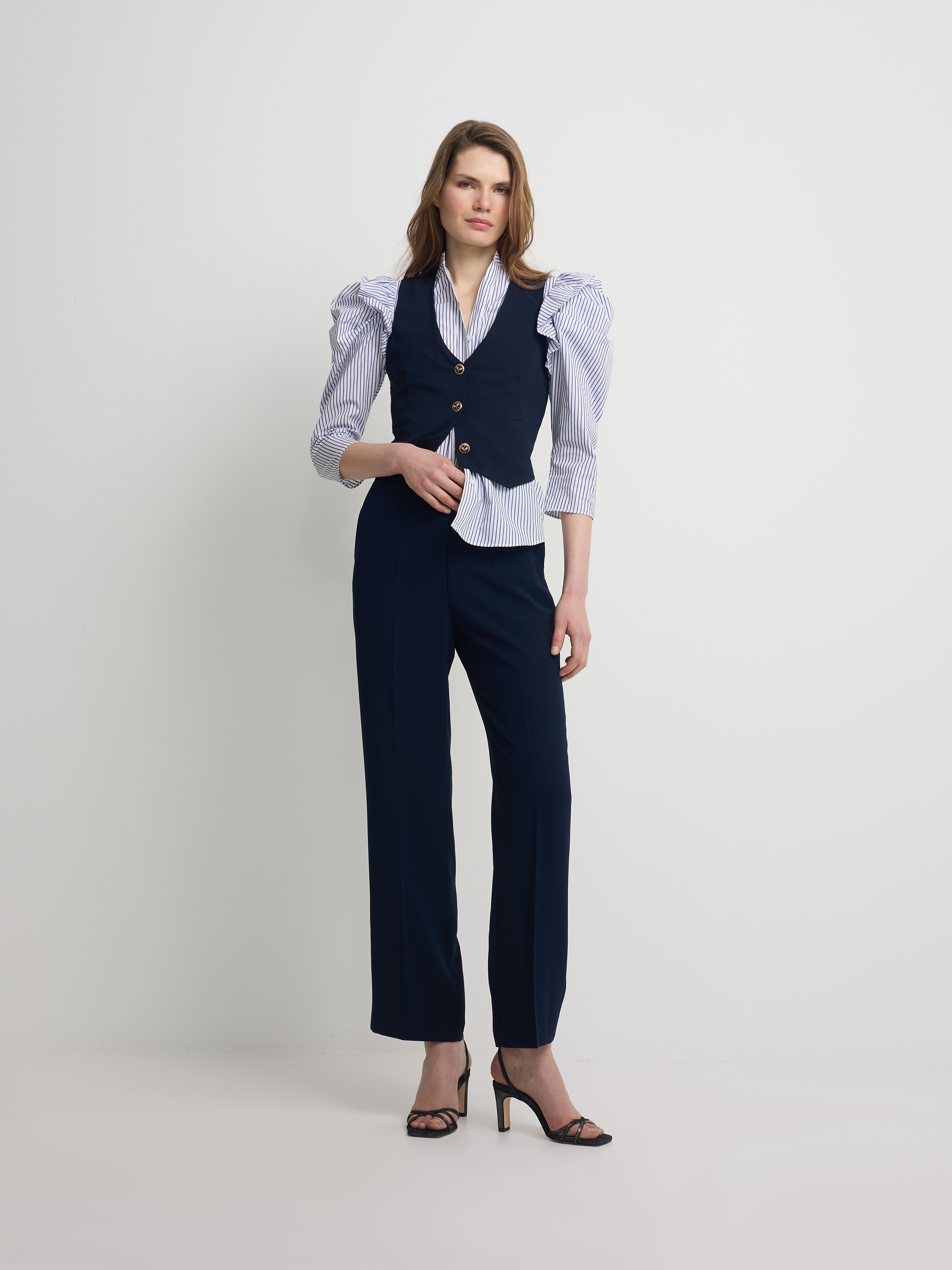 Gilet femme classique bleu marine
