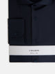 Camisa vestir lisa azul marino