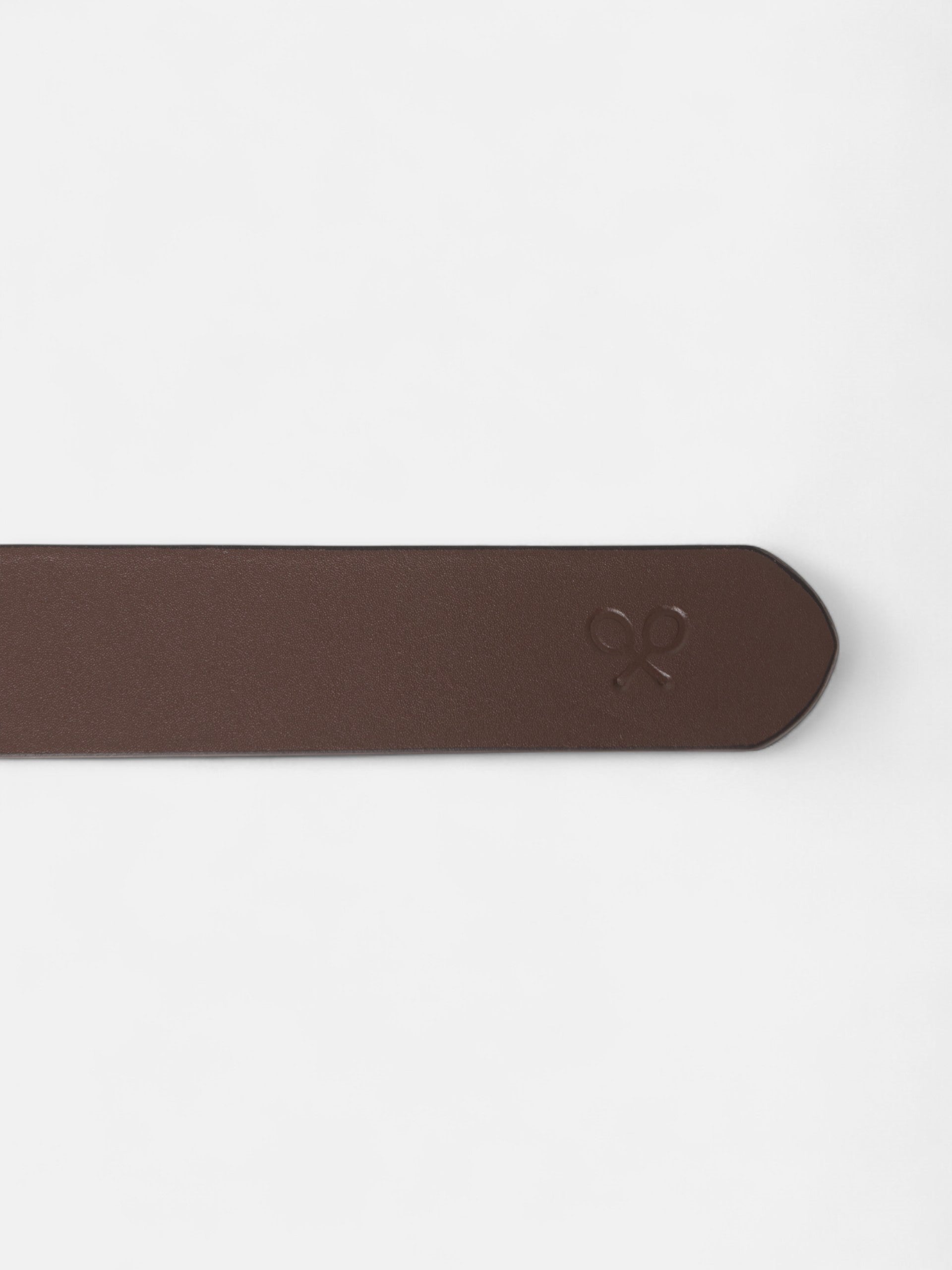 Ceinture en cuir boucle ronde marron foncé