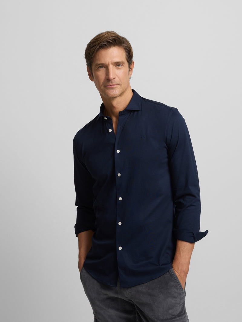 Chemise sport technique bleu marine