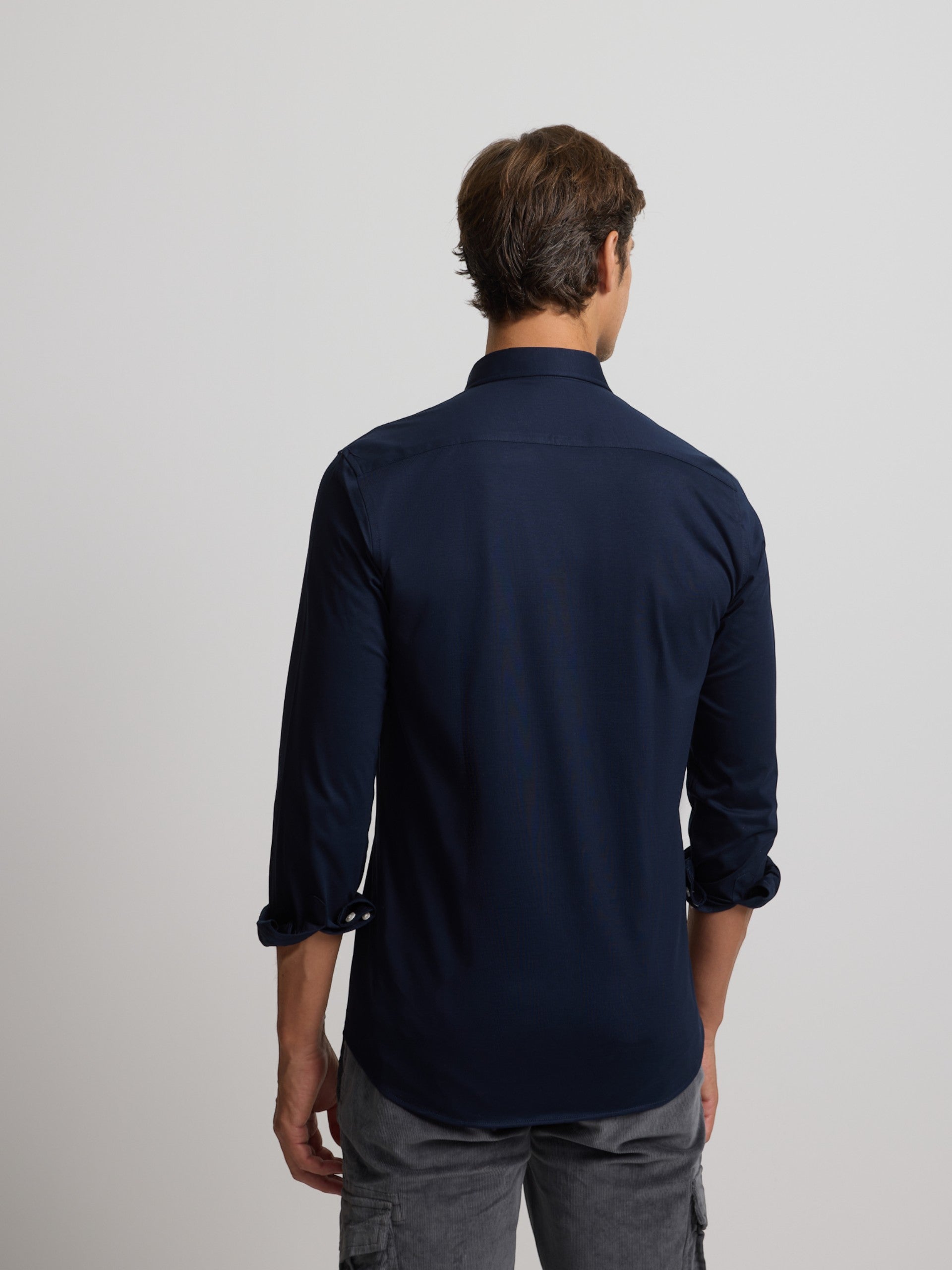 Camisa desportiva técnica azul-marinho