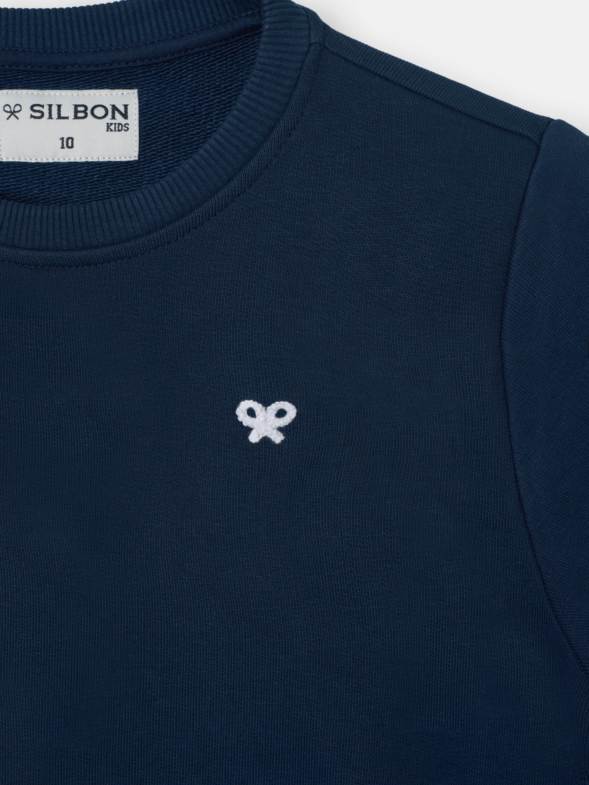 Sudadera kids minilogo rizo azul marino