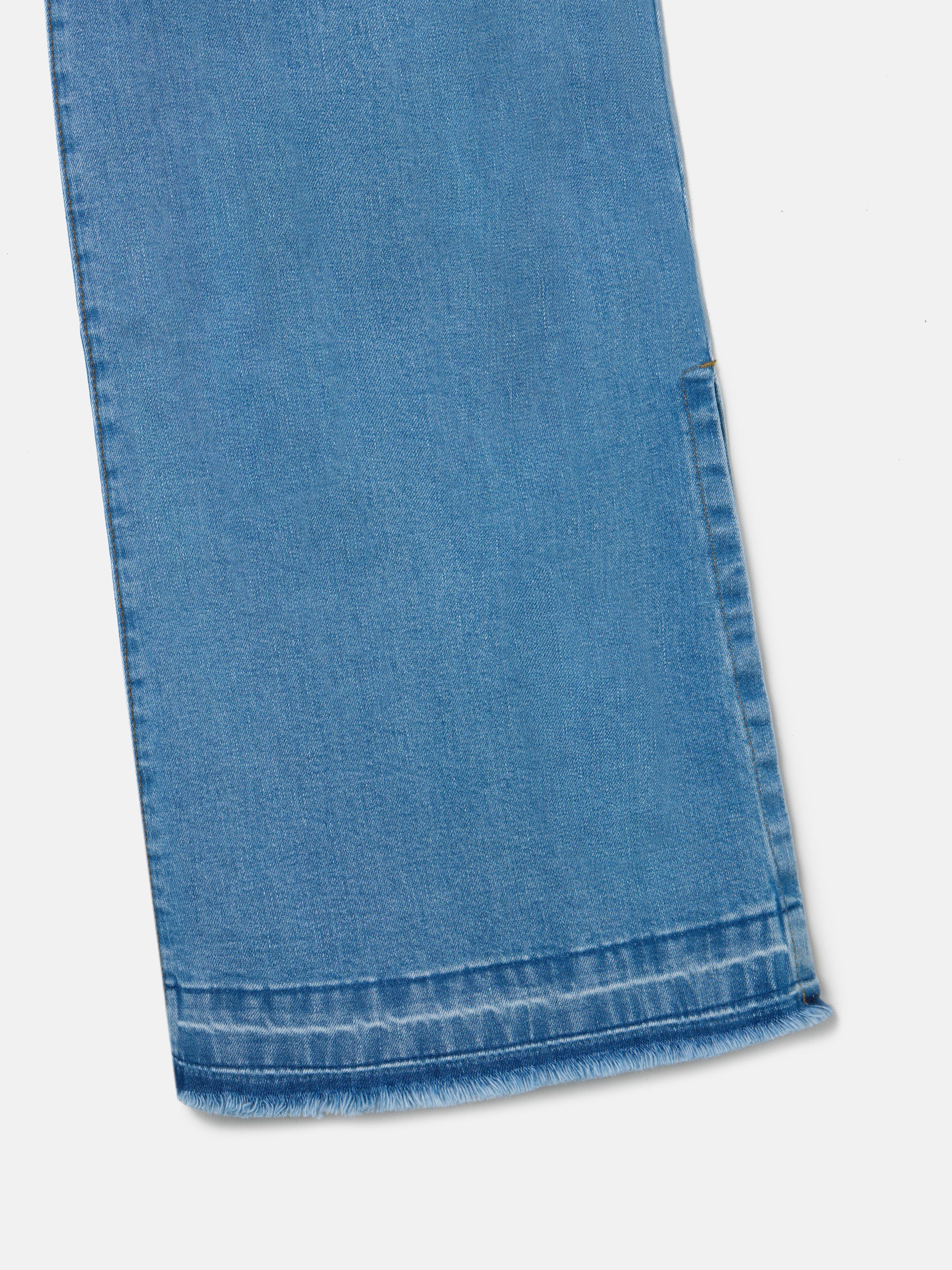 Calças culotte bolsos ganga