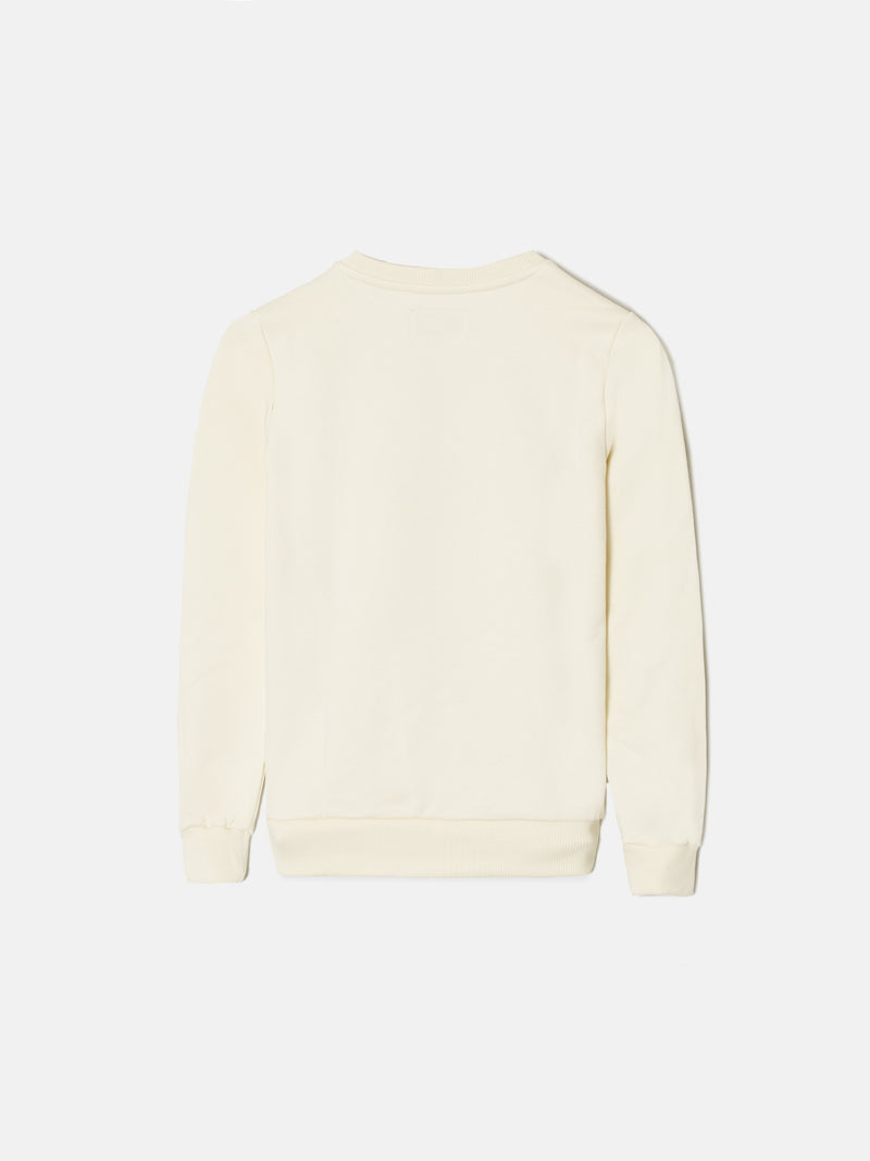Sudadera kids raqueta media crema