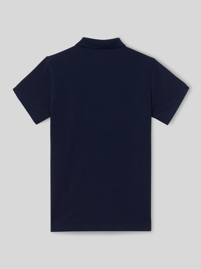 Polo clasico liso azul marino