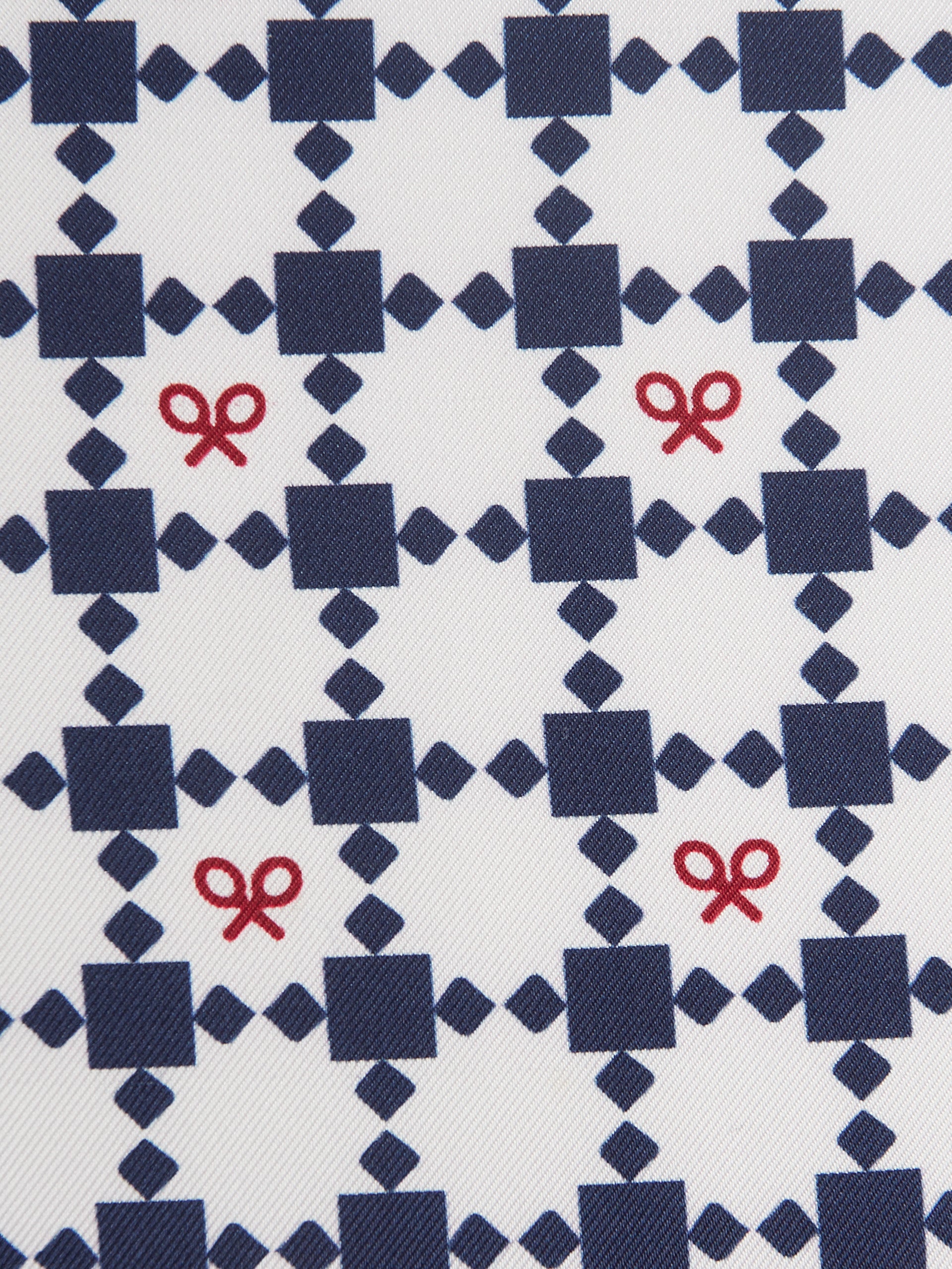 Pañuelo geometrico raquetas blanco