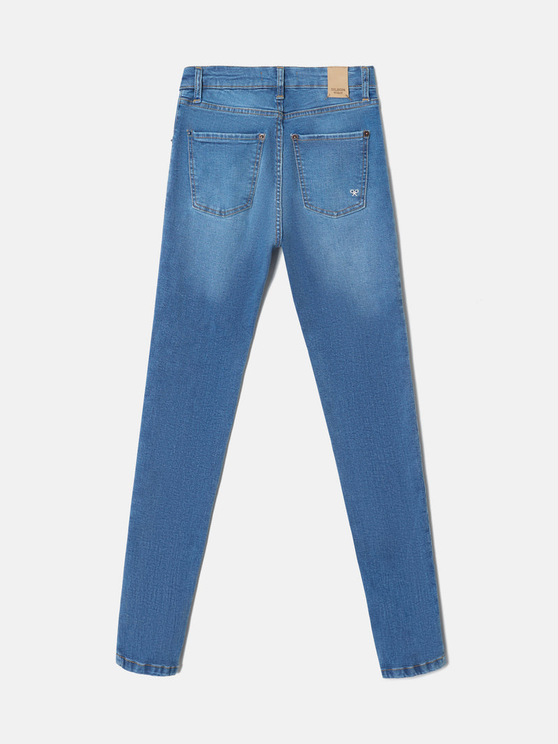 Pantalon woman slim fit denim medio