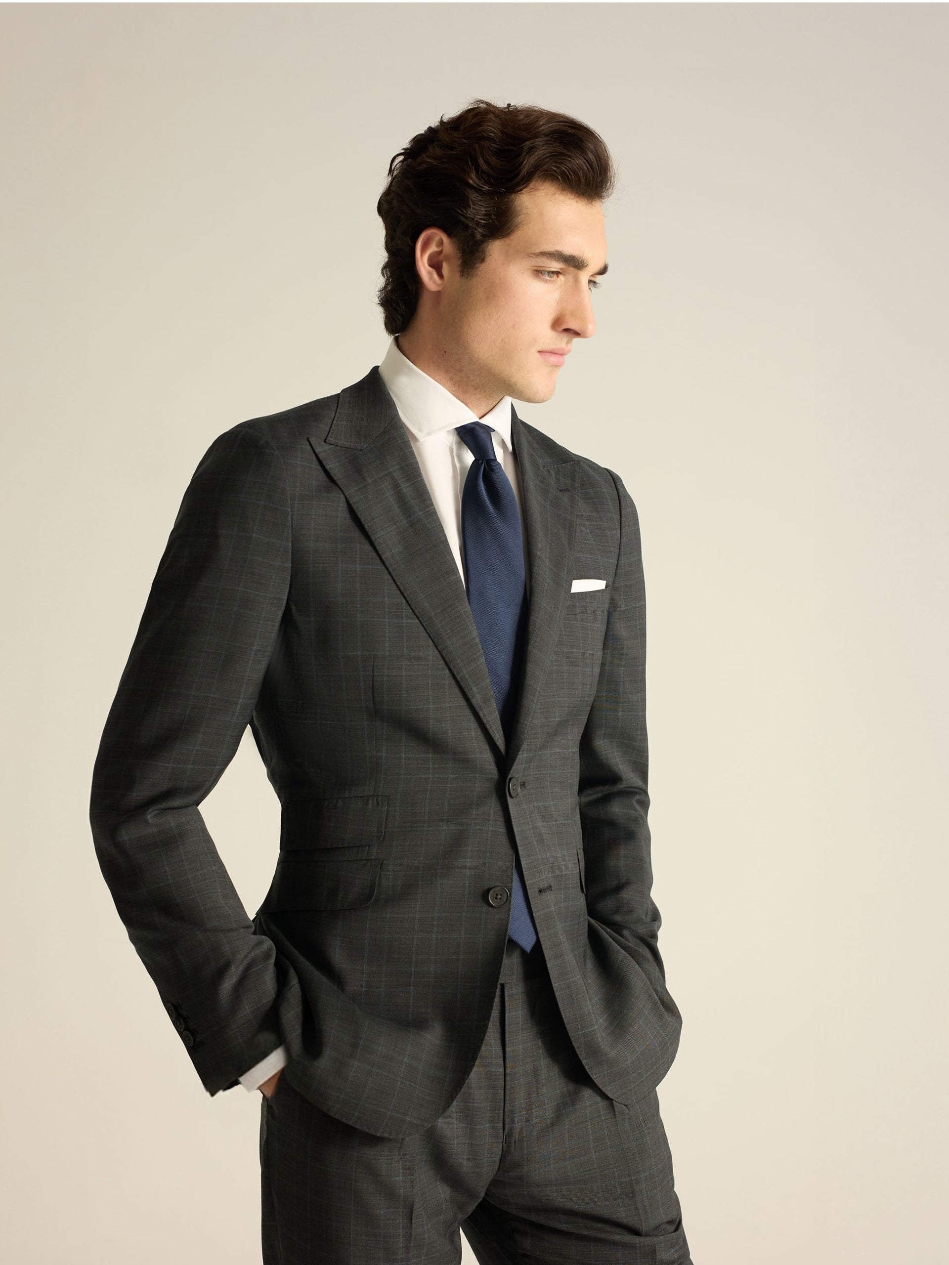Grey Prince of Wales suit jacket