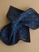 Blue geometric pattern scarf