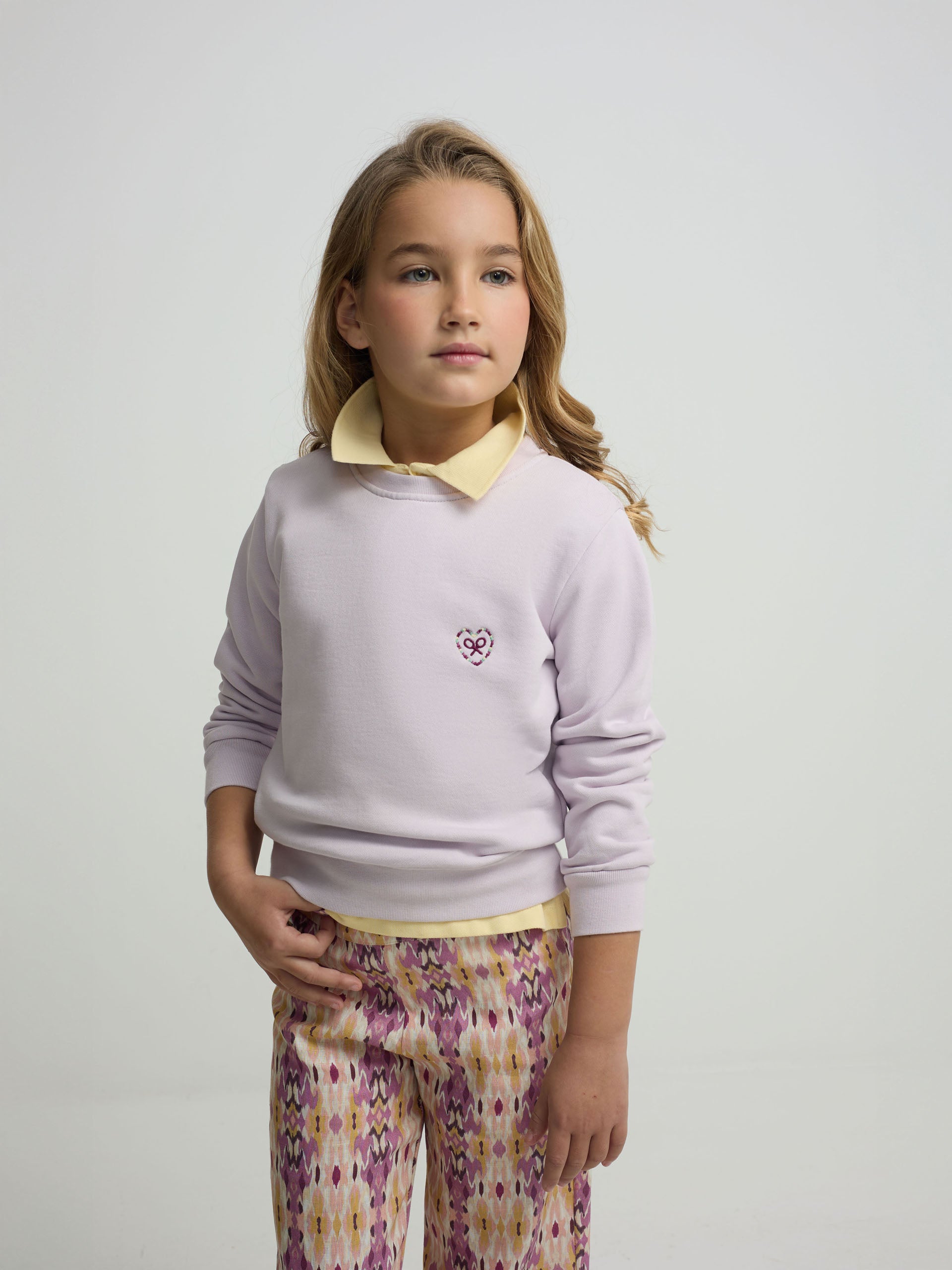 Sudadera girl silbon love lila
