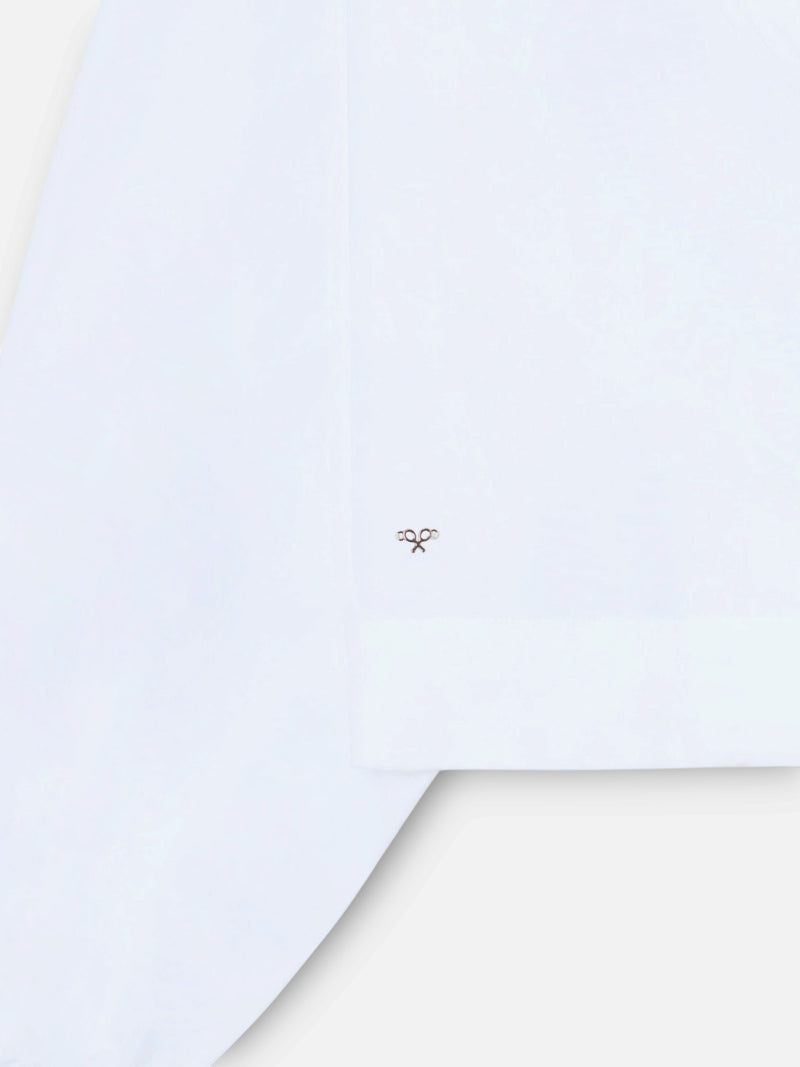 Camisa única cruzada com laço branca