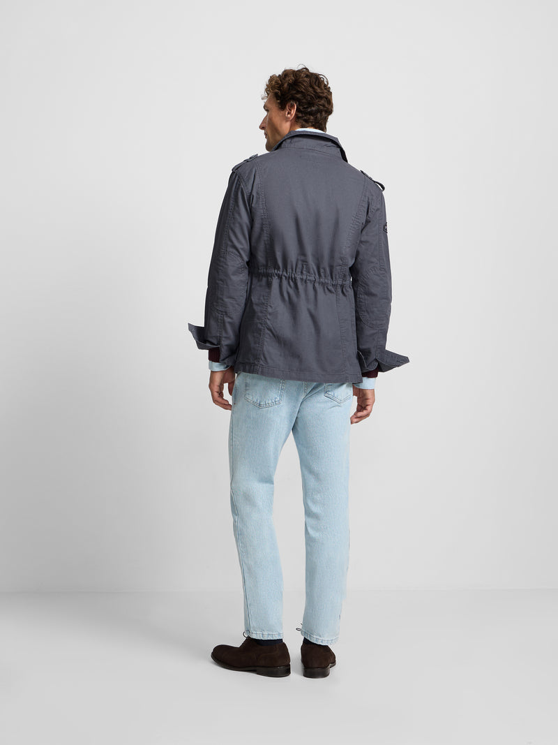 Chaqueta militar azul marino