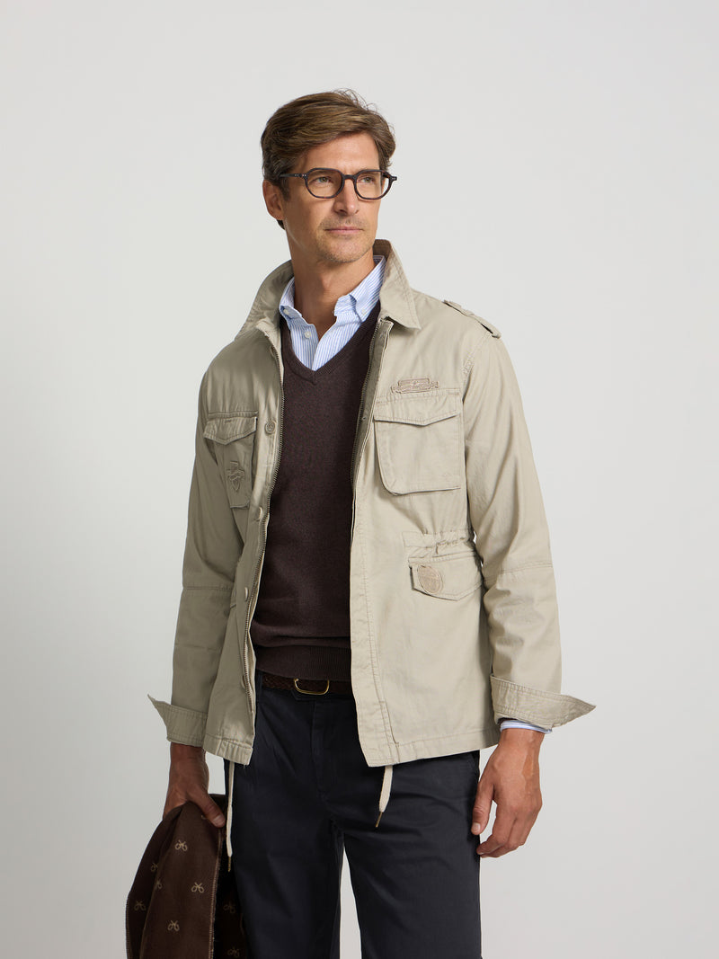 Dark beige military jacket