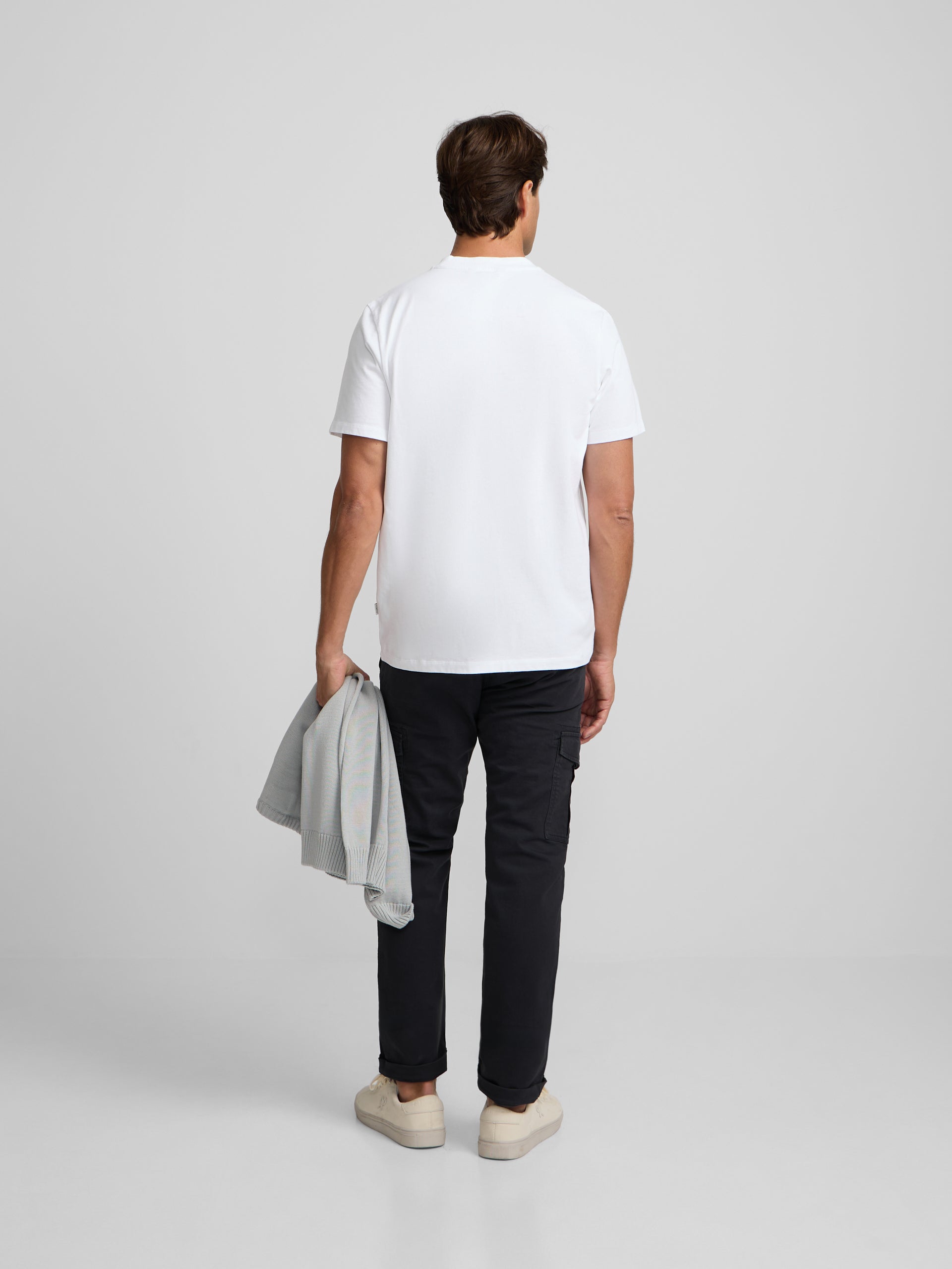 Camiseta lisa minilogo parche blanco