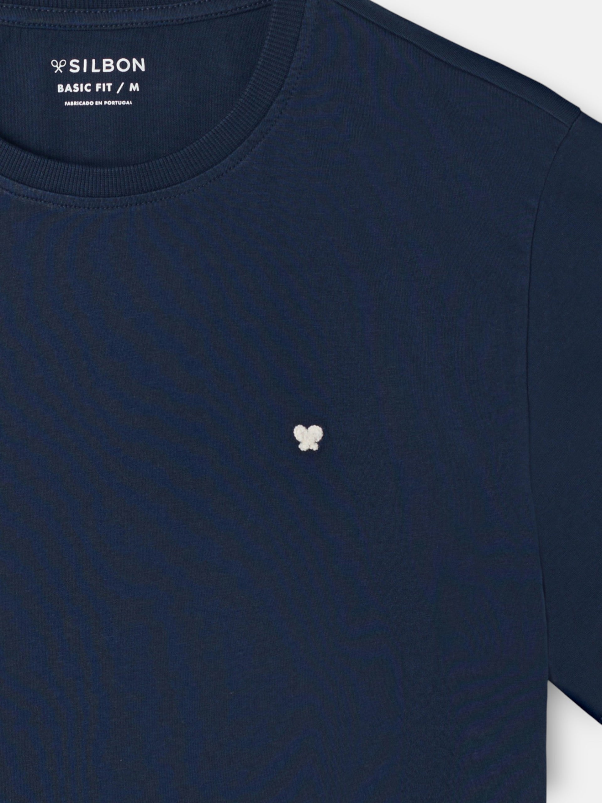 Camiseta clasica minilogo rizo azul marino