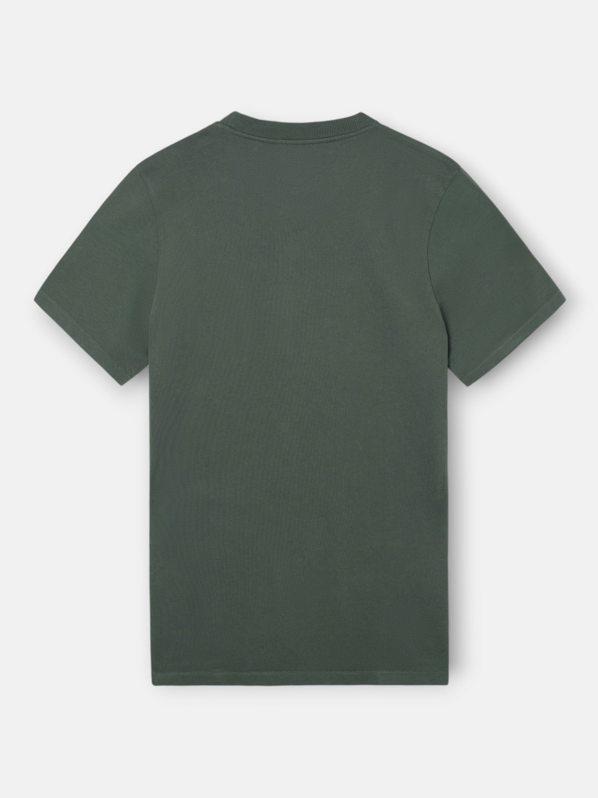 Camiseta lisa minilogo parche khaki