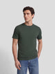 Camiseta lisa minilogo parche khaki