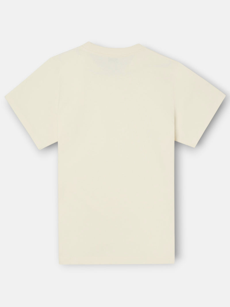 T-shirt logo sourire crème