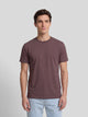 T-shirt lisa minilogo emblema bordô