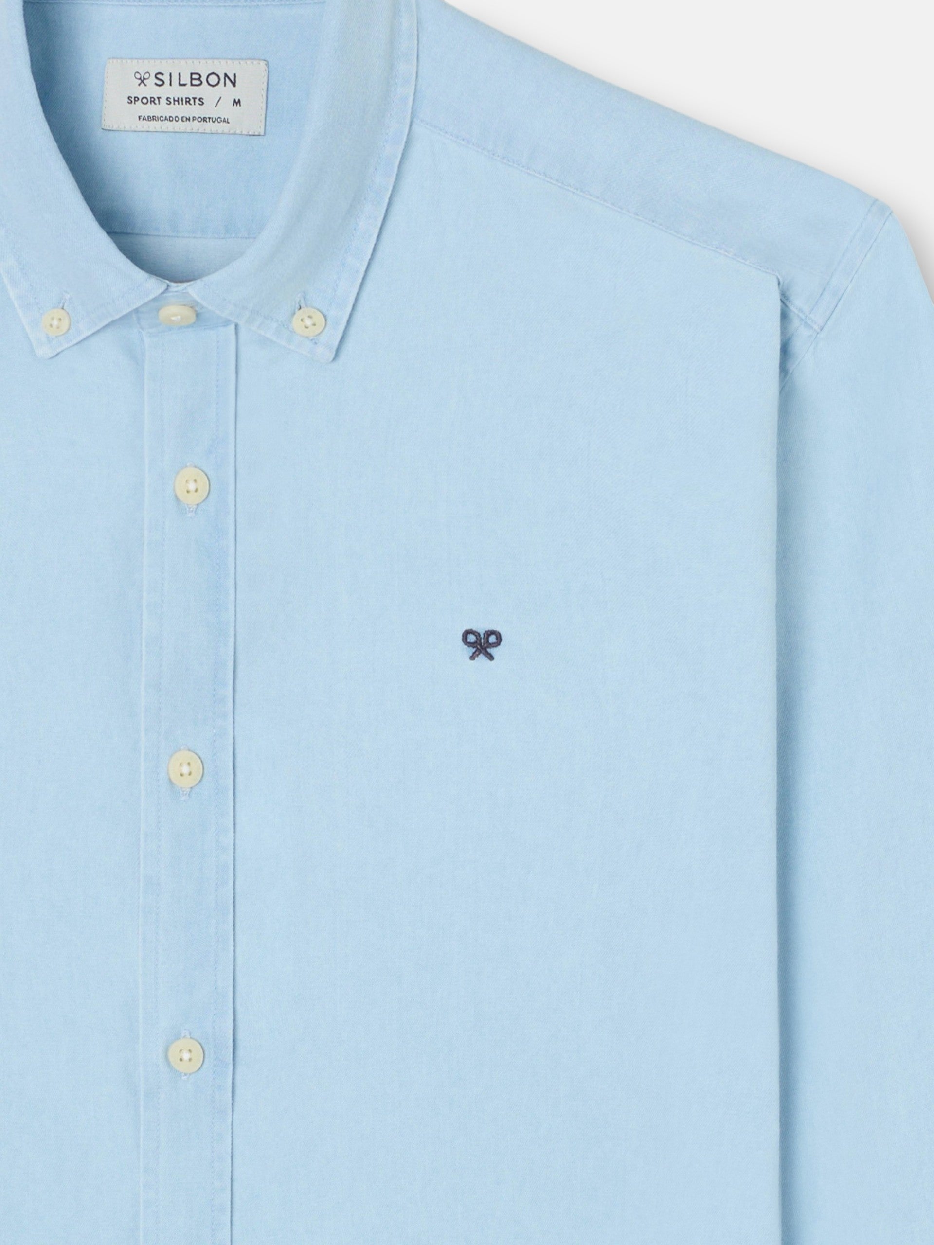 Light blue denim sport shirt