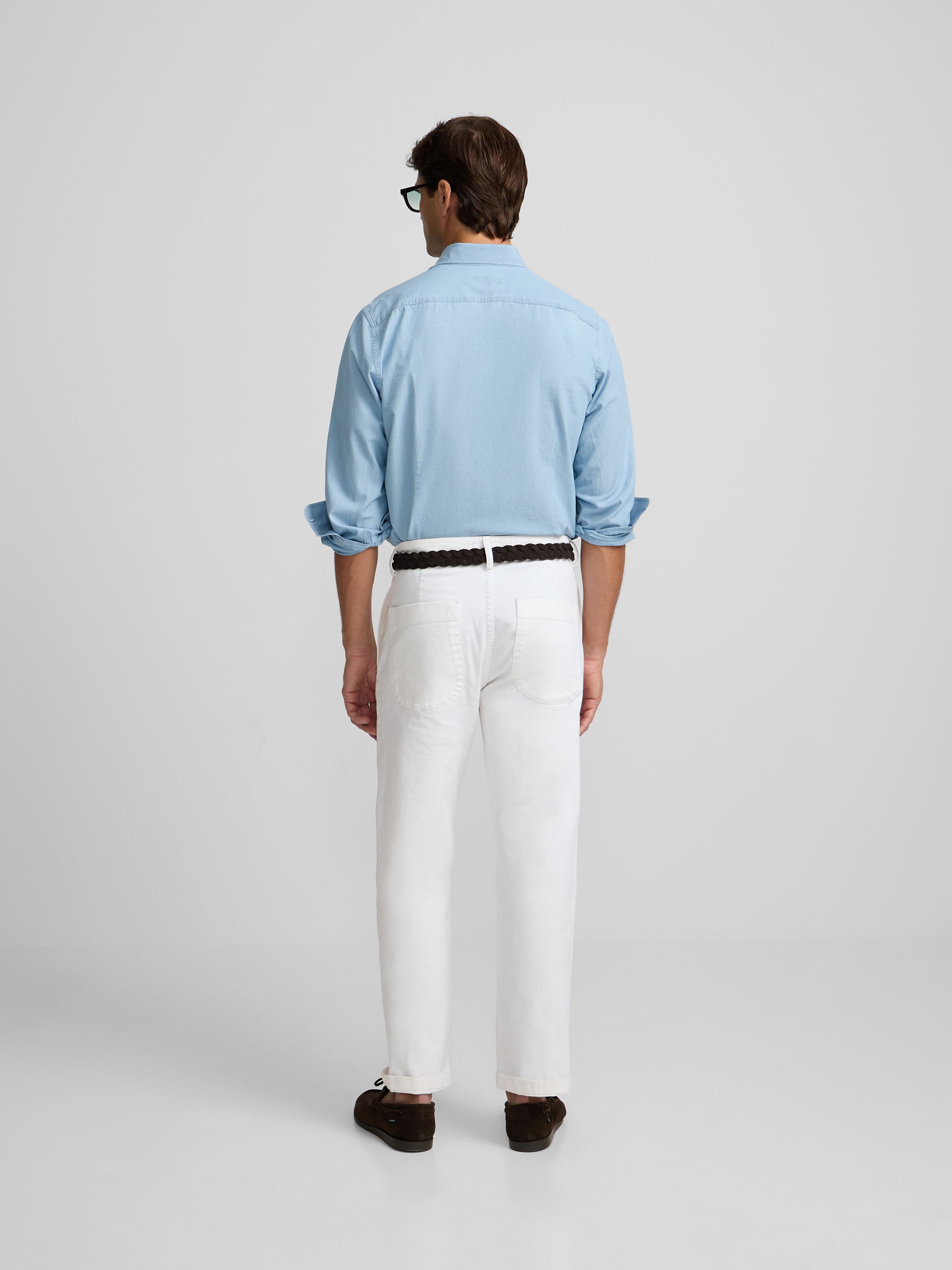 Light blue denim sport shirt