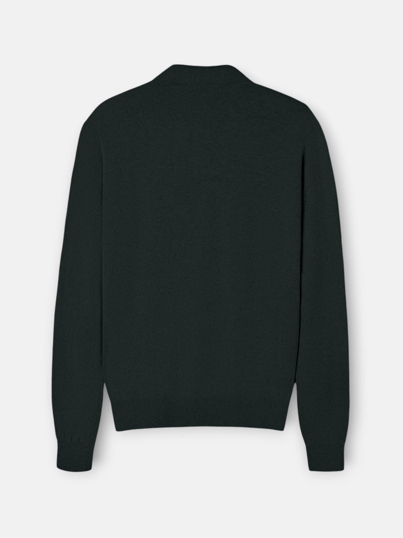 Cardigan clasico verde oscuro