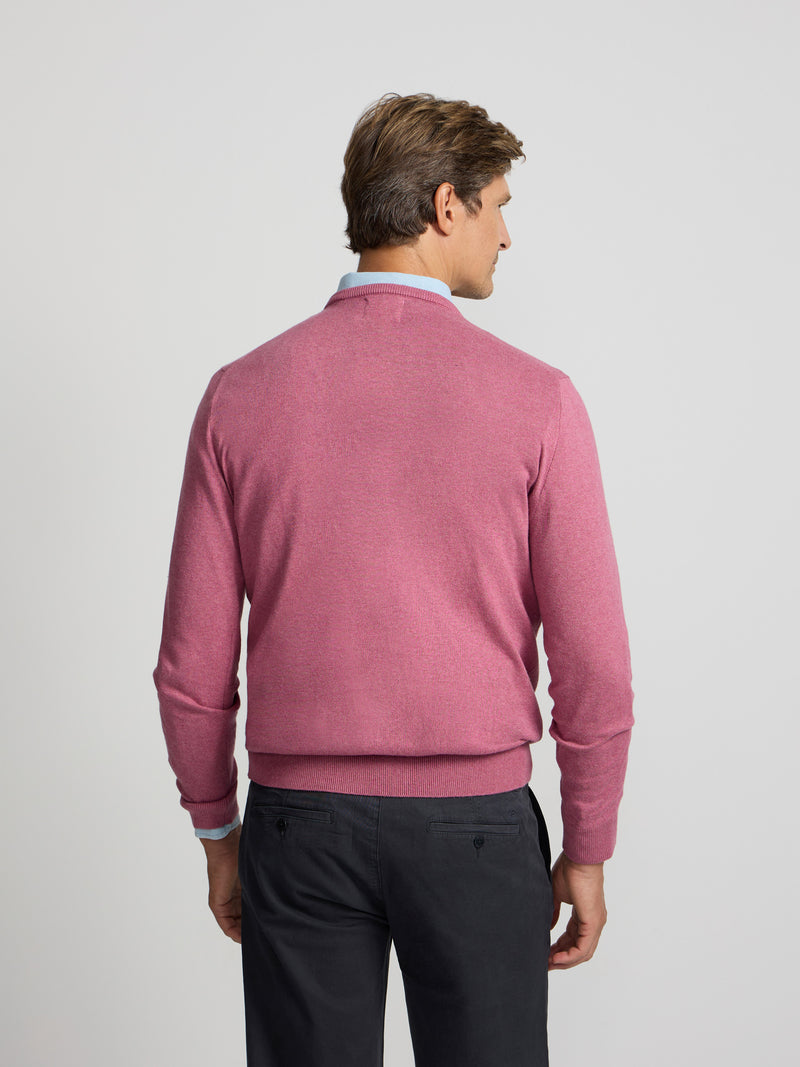 Jersey cuello pico coral medio