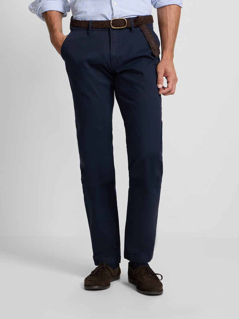 Navy blue sport chino trousers
