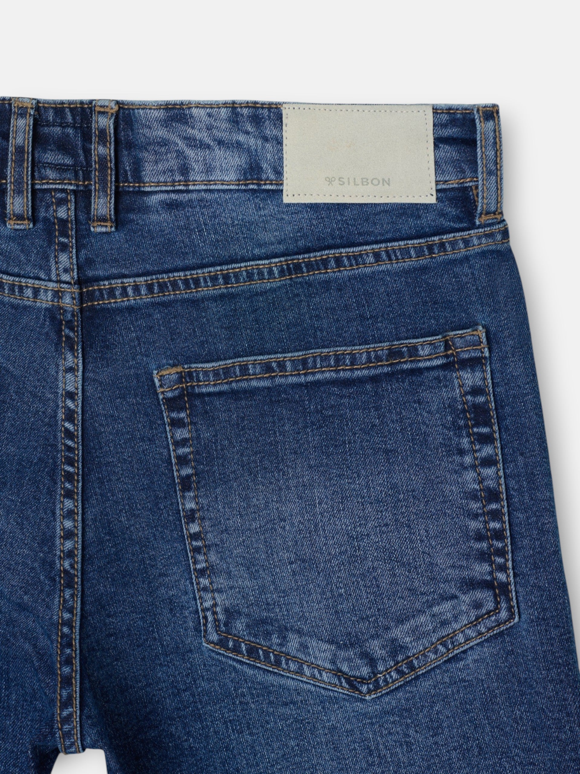 Dark blue denim sport trousers
