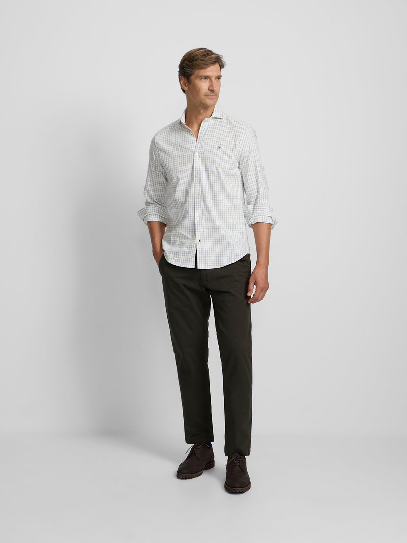 Pantalon sport chino verde oscuro