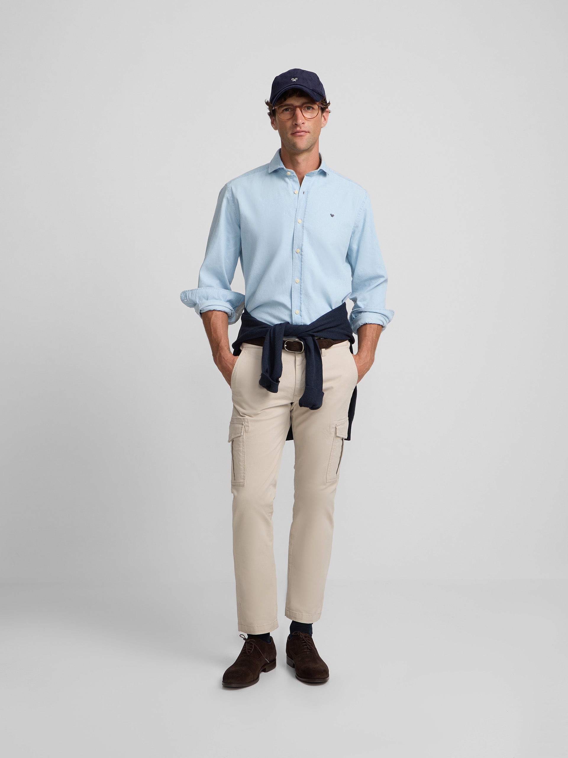 Medium stone cargo sport trousers