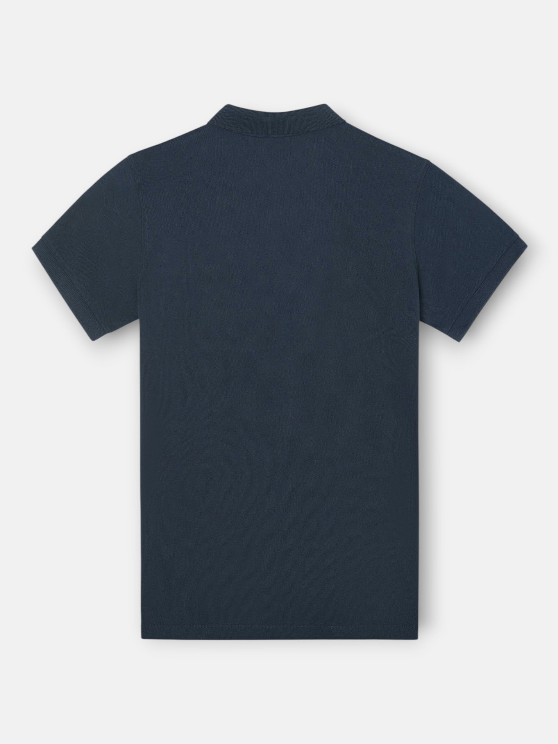 Polo de manga curta índigo