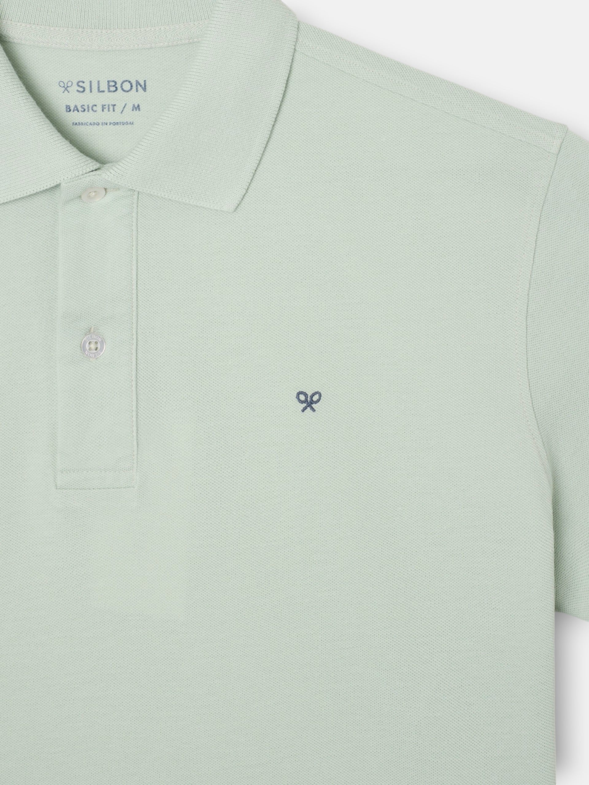 Polo manga corta verde claro