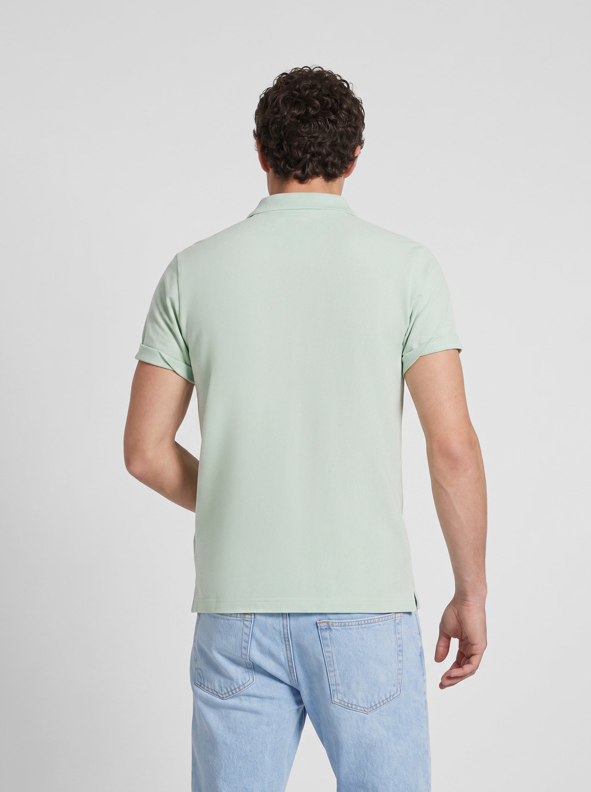 Polo manga corta verde claro