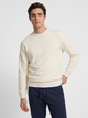Cream embossed racket sweatshirt