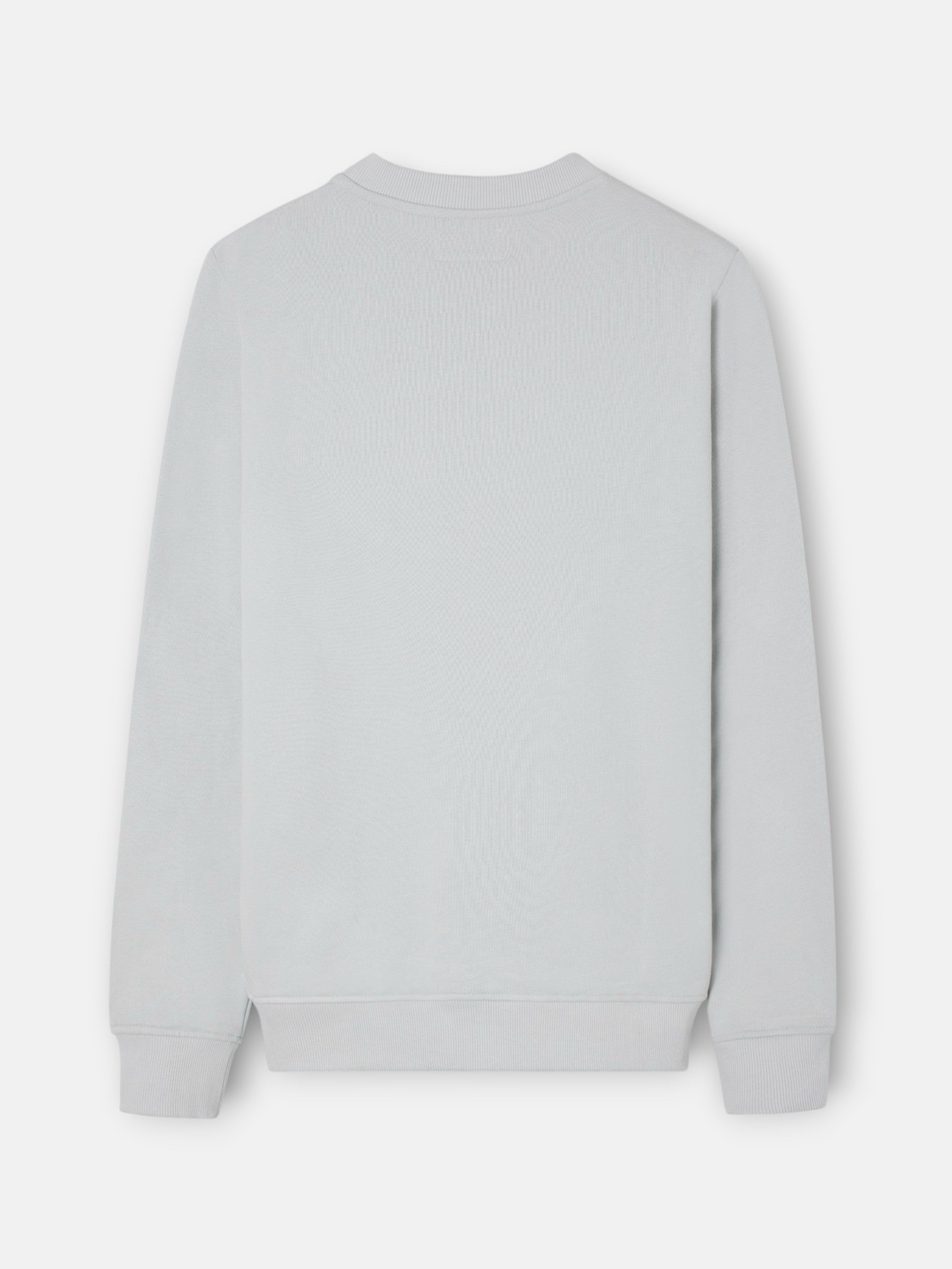 Sudadera clasica logo relieve gris claro