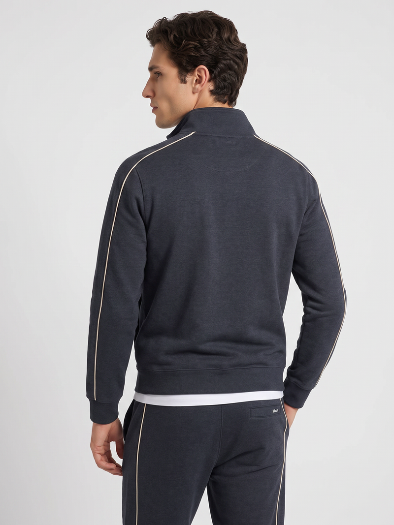 Sweat-shirt de survêtement à demi-fermeture éclair sb gris