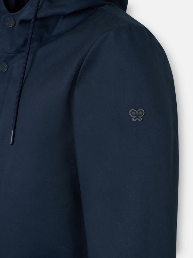 Parka bolsillos azul marino