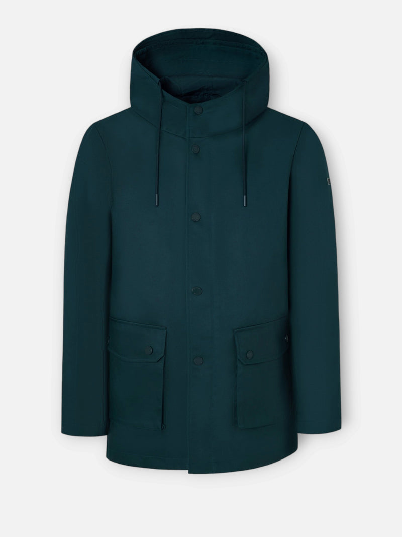 Parka à poches verte