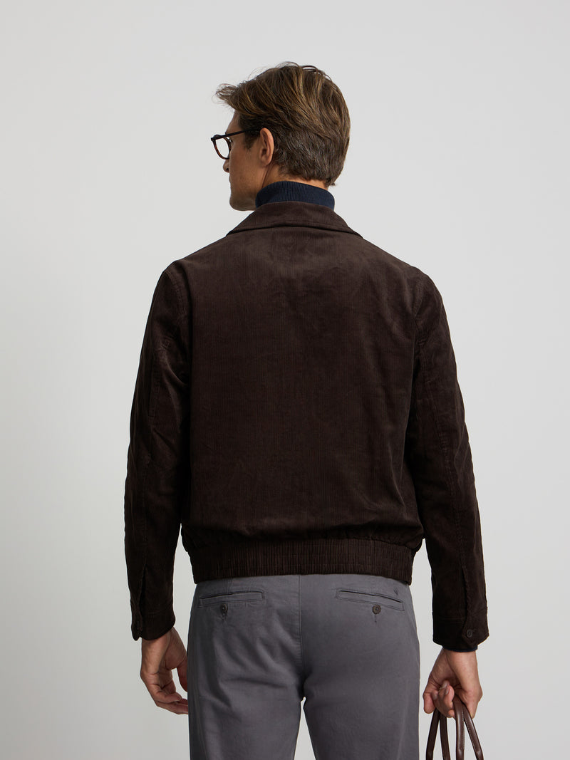Veste en velours côtelé marron