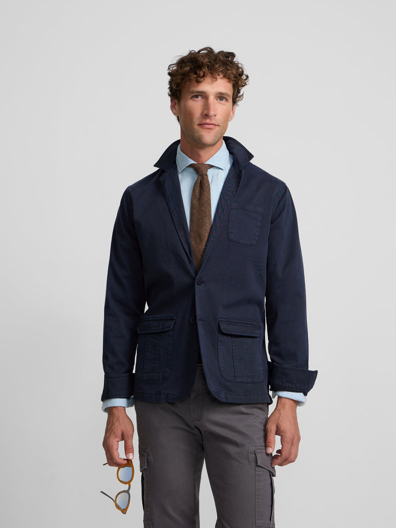 Navy blue semi-blazer