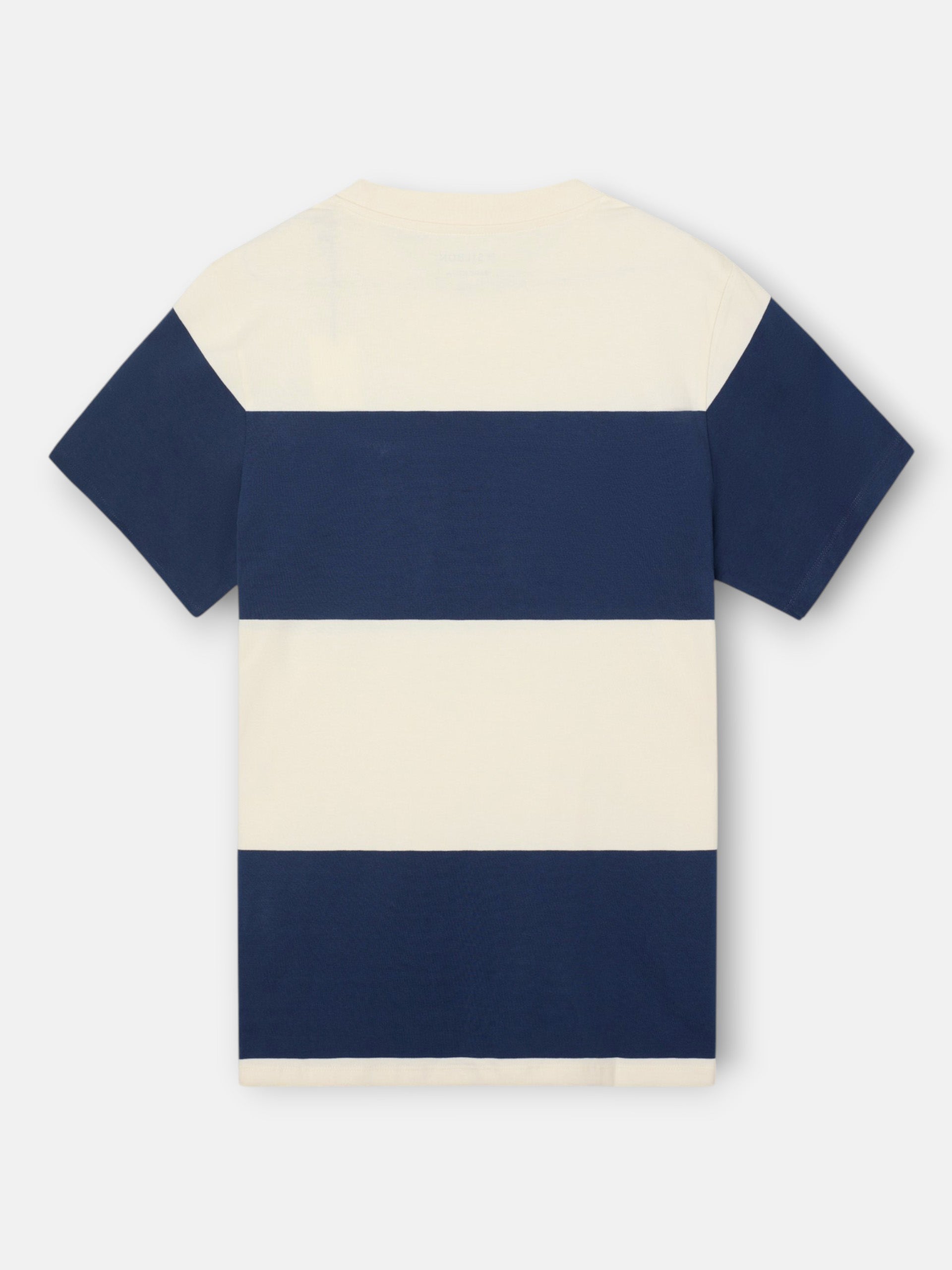 Camisola de risca larga azul-marinho