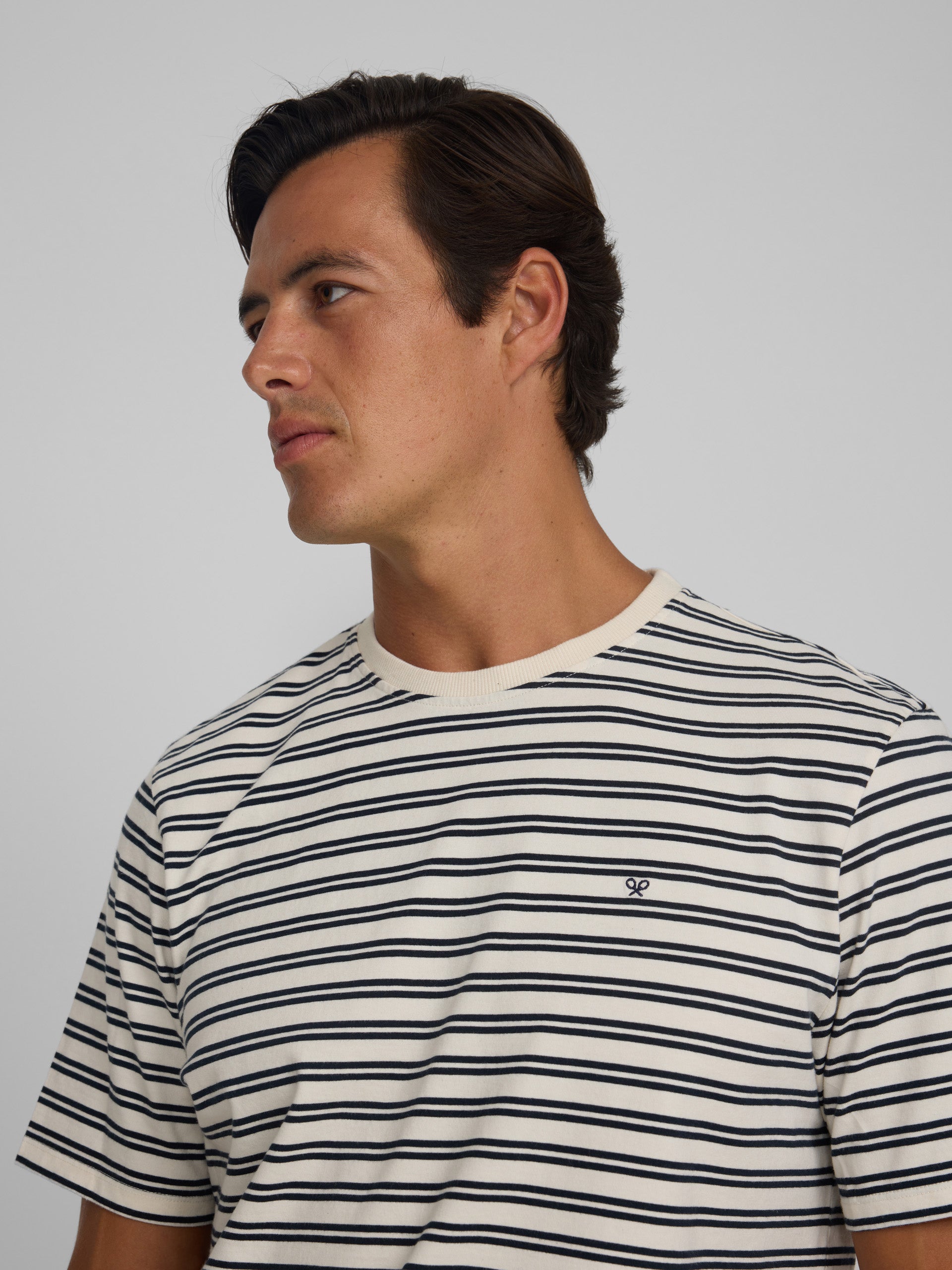 Camiseta cruise rayas finas azules