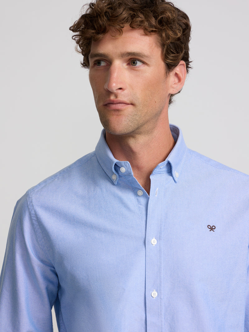Chemise sport oxford bleu